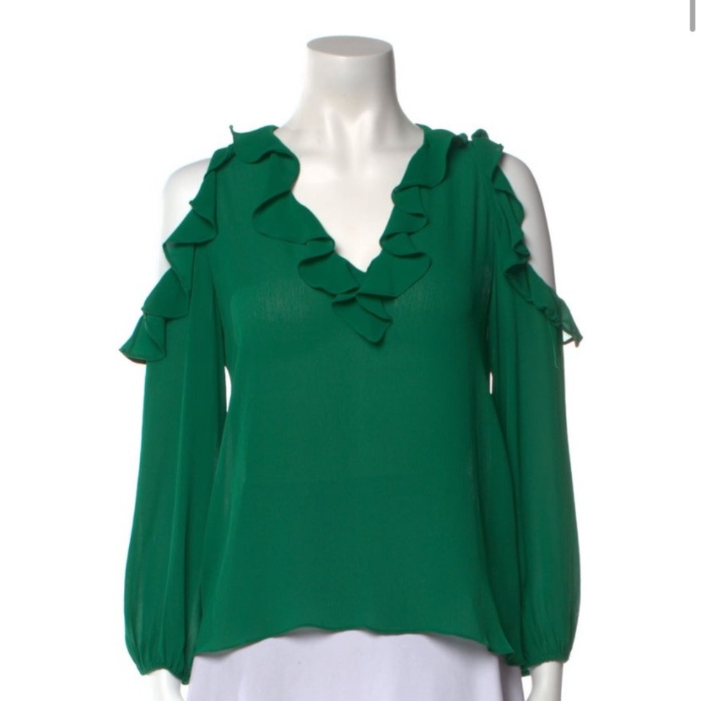 Alice + Olivia v- neck long sleeve blouse